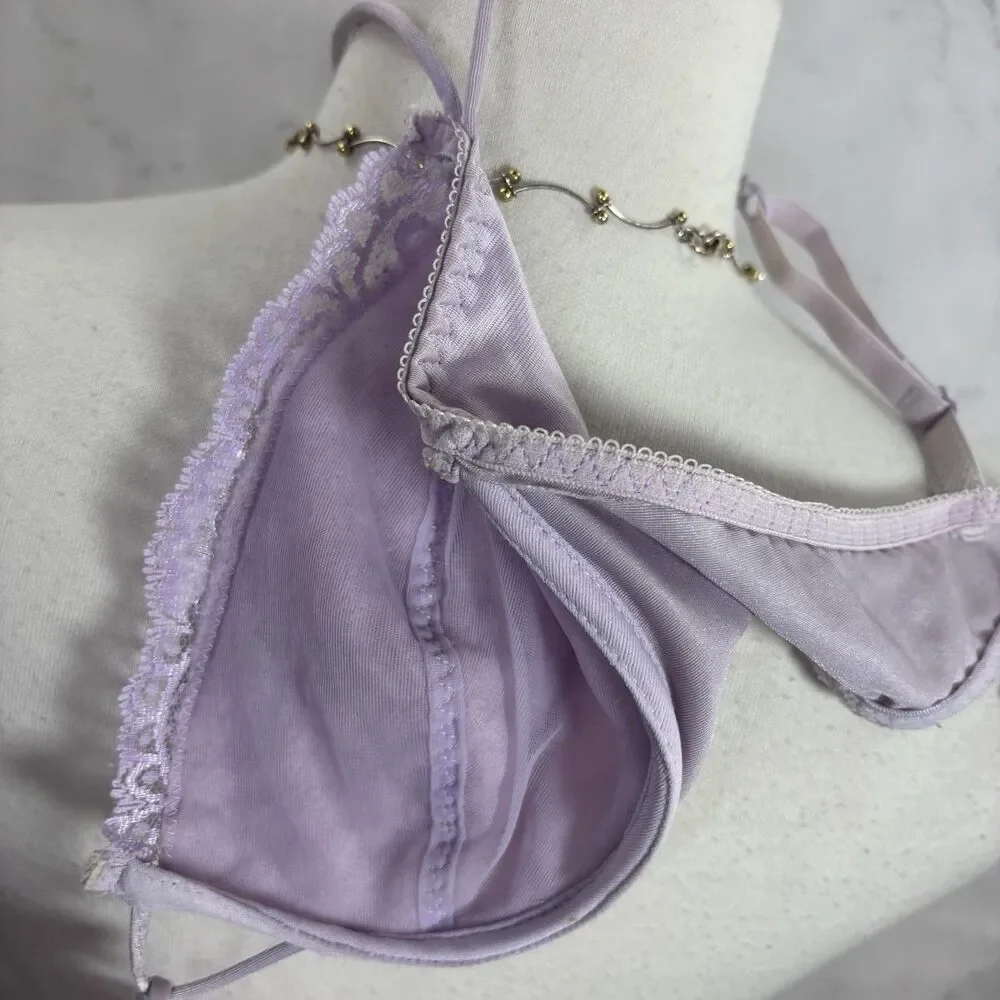 Vintage 80s Underwire Lingerie Bra Colorful Floral Lace Sexy Shape Mate 36B Lot